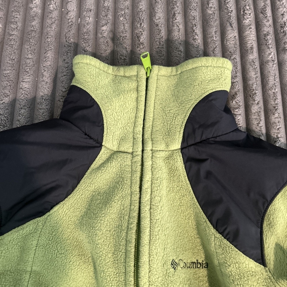 Columbia Sportswear Women Olive Green Full Zip Fleece Sweater Jacket Size M - Picture 5 of 6